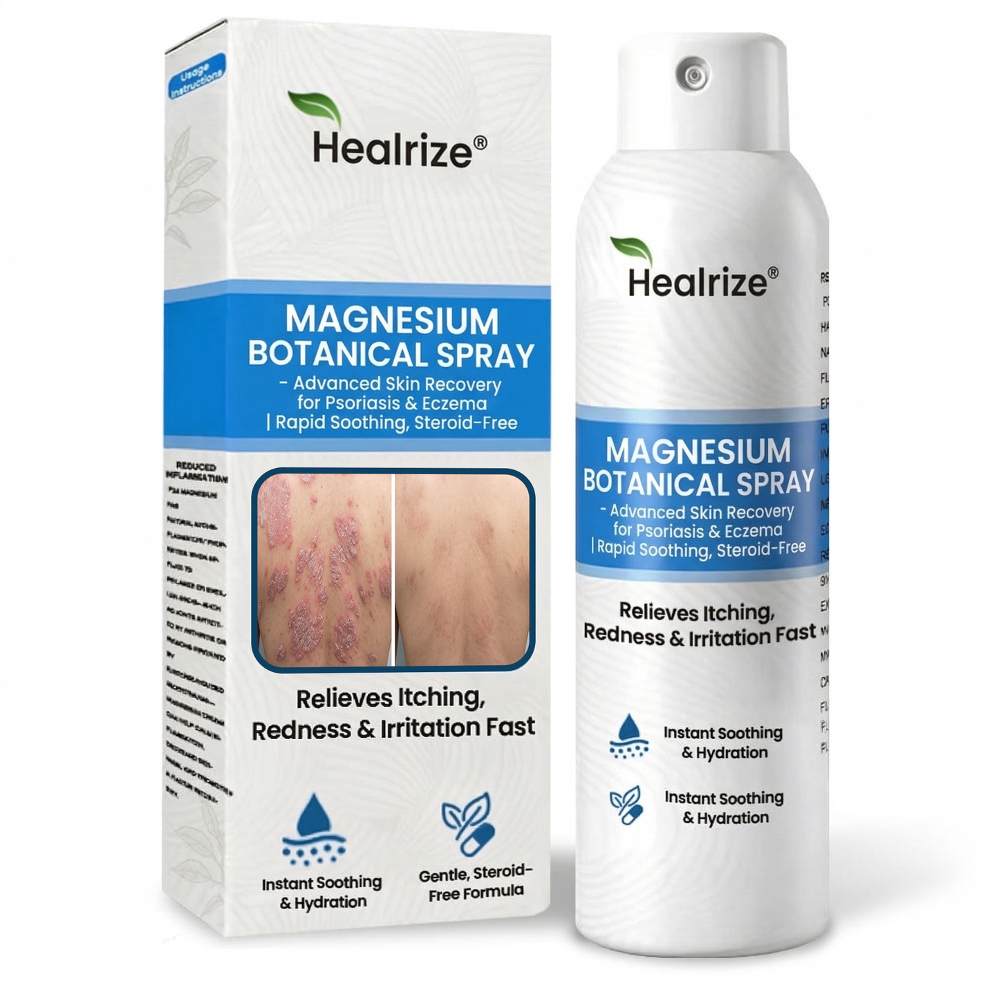 🌿Healrize® Magnesium Botanical Spray – Advanced Skin Recovery for Psoriasis & Eczema | Rapid Soothing, Steroid-Free