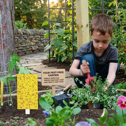Dual-Sided Yellow Sticky Traps for Flying Plant Insects Like Fungus Gnats, Whiteflies, and Aphids | Premium Pest Control