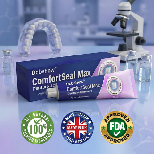 🔥𝙇𝙄𝙈𝙄𝙏𝙀𝘿 𝙎𝙋𝙀𝘾𝙄𝘼𝙇 𝙊𝙁𝙁𝙀𝙍🔥Dobshow® ComfortSeal Max Denture Adhesive—🦷96-hour long-lasting, heat adaptive technology