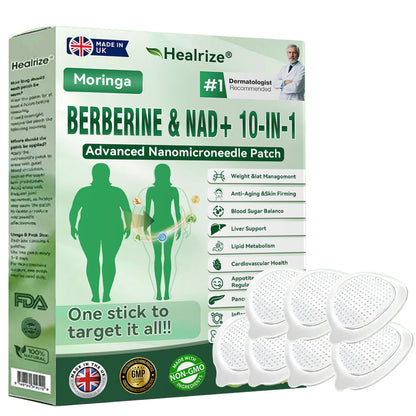 UK 𝐎𝐟𝐟𝐢𝐜𝐢𝐚𝐥 𝐔𝐊 𝐒𝐭𝐨𝐫𝐞 | 🧑‍⚕️🩺 𝐇𝐞𝐚𝐥𝐫𝐢𝐳𝐞® Moringa · Berberine × NAD+ 𝟏𝟎-𝐢𝐧-𝟏 𝐀𝐝𝐯𝐚𝐧𝐜𝐞𝐝 𝐍𝐚𝐧𝐨 𝐌𝐢𝐜𝐫𝐨𝐧𝐞𝐞𝐝𝐥𝐞 𝐏𝐚𝐭𝐜𝐡⁷