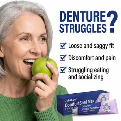 🔥𝙇𝙄𝙈𝙄𝙏𝙀𝘿 𝙎𝙋𝙀𝘾𝙄𝘼𝙇 𝙊𝙁𝙁𝙀𝙍🔥Dobshow® ComfortSeal Max Denture Adhesive—🦷96-hour long-lasting, heat adaptive technology
