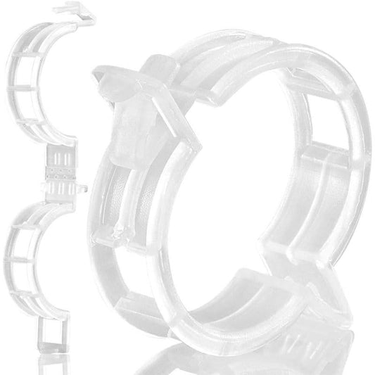 Plant Support Clips, Upright Growth Support for Tomato & Grape Vines - White Plastic Trellis Clips for Vegetables