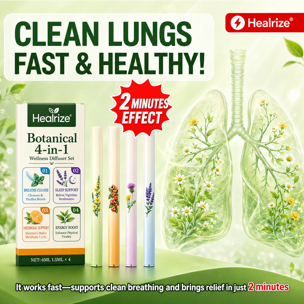 🌿Healrize® Botanical 4-in-1 Wellness Diffuser Set | 2-Min Instant Relief & 24/7 Care