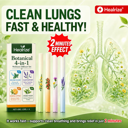 🌿Healrize® Botanical 4-in-1 Wellness Diffuser Set | 2-Min Instant Relief & 24/7 Care