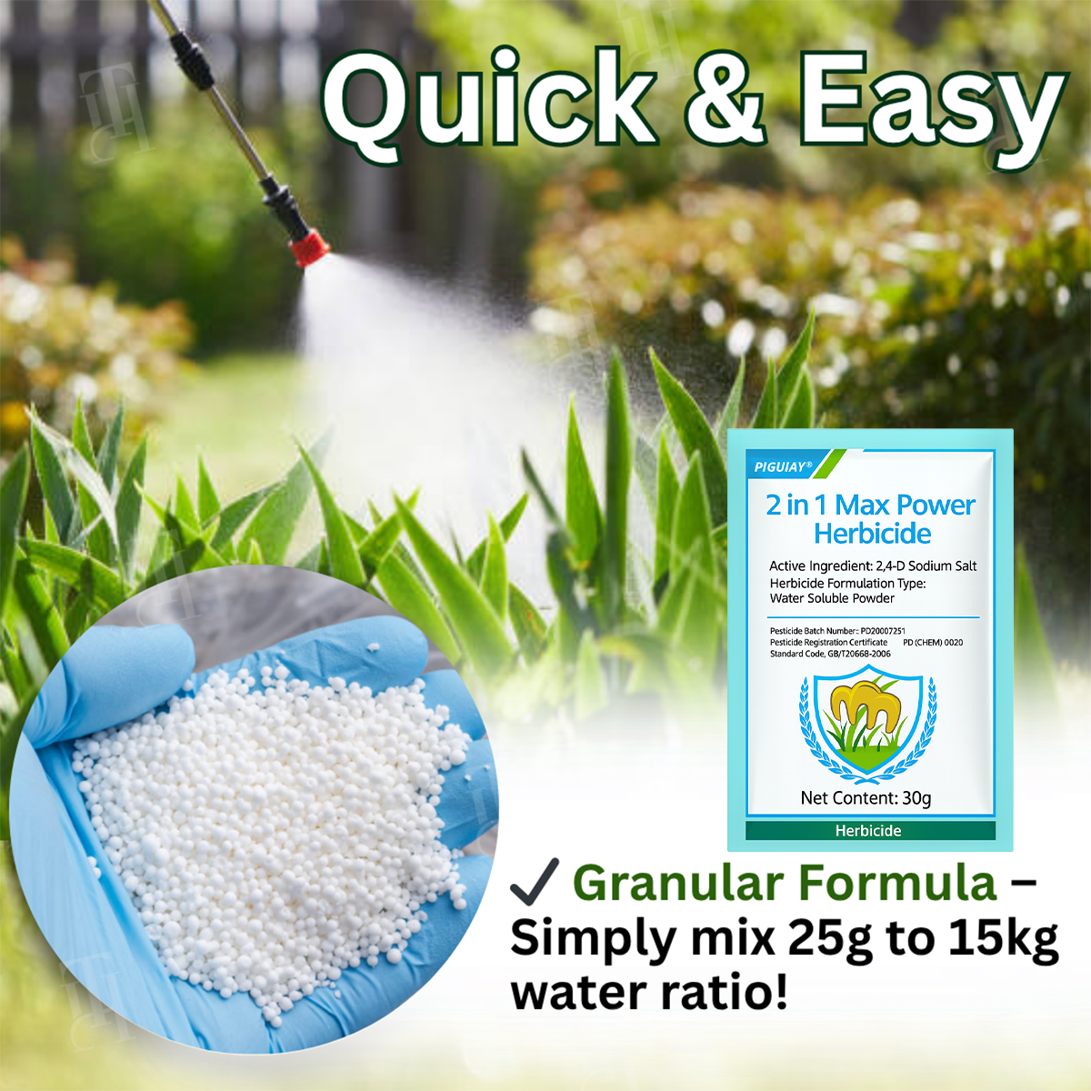 Piguiay® 2 in 1 Max Power Herbicide