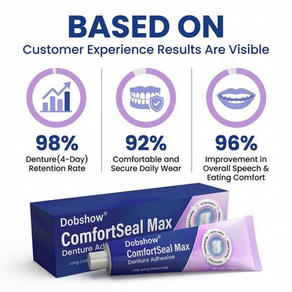 🔥𝙇𝙄𝙈𝙄𝙏𝙀𝘿 𝙎𝙋𝙀𝘾𝙄𝘼𝙇 𝙊𝙁𝙁𝙀𝙍🔥Dobshow® ComfortSeal Max Denture Adhesive—🦷96-hour long-lasting, heat adaptive technology