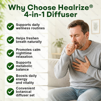 🌿Healrize® Botanical 4-in-1 Wellness Diffuser Set | 2-Min Instant Relief & 24/7 Care