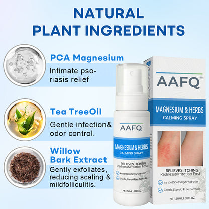 🔥Final 3 Hours: 80% OFF: AAFQ® Magnesium & Herbs Calming Spray⚕️ FDA Certified (for the treatment of psoriasis and eczema, improvement of bacterial infections in the genital area, treatment of acne and warts, eliminates psoriasis and eczema, etc.)