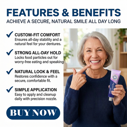 🔥𝙇𝙄𝙈𝙄𝙏𝙀𝘿 𝙎𝙋𝙀𝘾𝙄𝘼𝙇 𝙊𝙁𝙁𝙀𝙍🔥Dobshow® ComfortSeal Max Denture Adhesive—🦷96-hour long-lasting, heat adaptive technology