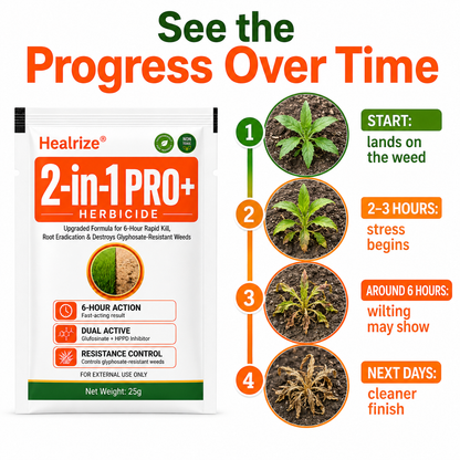 🍂Best Seller🔥Healrize® Advanced 2-in-1 Pro+ Herbicide-Upgraded Formula for 6-Hour Rapid Kill, Root Eradication & Destroys Glyphosate-Resistant Weeds✨Time-Limited Discount🎉