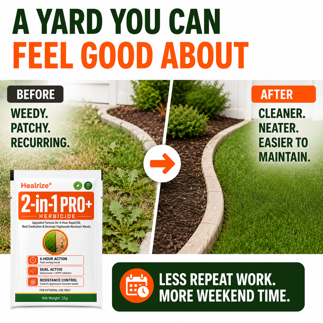 🔥🌱Healrize® Advanced 2-in-1 Pro+ Herbicide | Upgraded Formula for 6-Hour Rapid Kill, Root Eradication & Destroys Glyphosate-Resistant Weeds