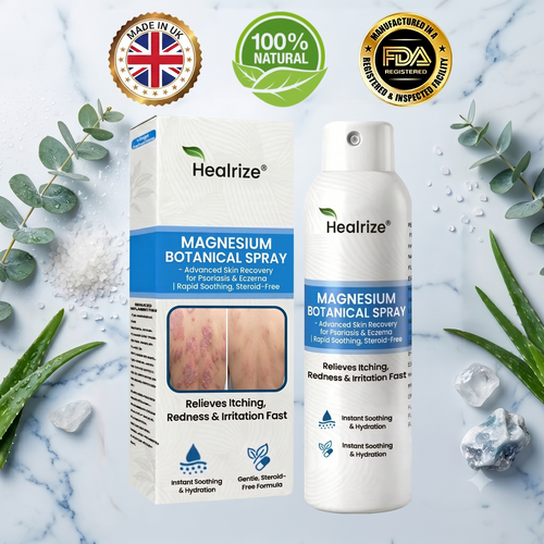 🌿Healrize® Magnesium Botanical Spray – Advanced Skin Recovery for Psoriasis & Eczema | Rapid Soothing, Steroid-Free