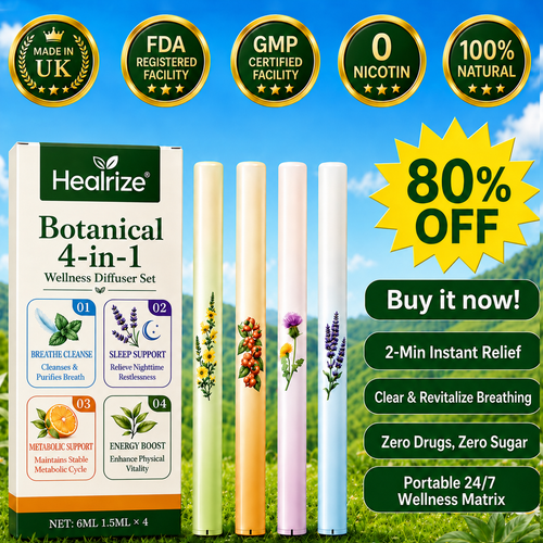 🌿Healrize® Botanical 4-in-1 Wellness Diffuser Set | 2-Min Instant Relief & 24/7 Care