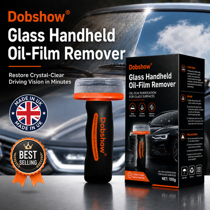 🎉Special limited-time discount🎉Dobshow®Glass Handheld Oil-Film Remover-Crystal-Clear Vision, Stubborn Oil-Film Dissolving, Rain-Streaking Prevention,Night-Glare Elimination🔥Best Seller🔥